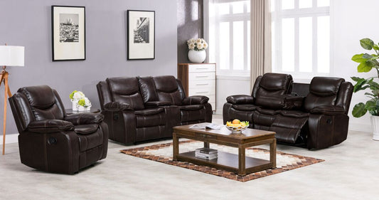 Reno Brown Reclining Living Room Set