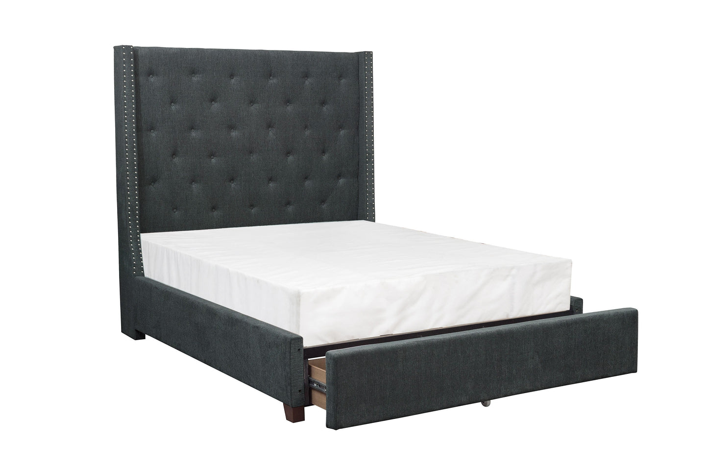 Fairborn Gray Full Upholstered Storage Platform Bed