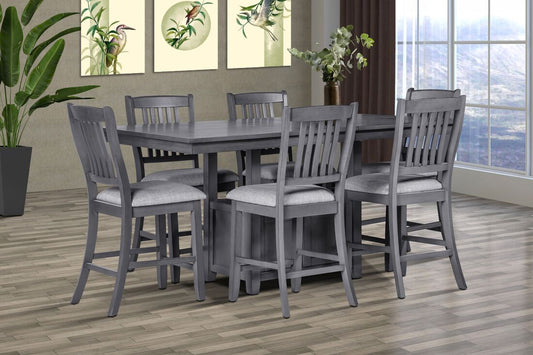 Rise Grey 7-Piece Counter Height Dining Set