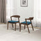 Dakota Mid-Century Modern Solid Wood Velvet Dining Chair (Set of 2) Cream