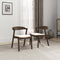 Dakota Mid-Century Modern Solid Wood Velvet Dining Chair (Set of 2) Cream