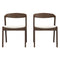 Dakota Mid-Century Modern Solid Wood Velvet Dining Chair (Set of 2) Cream
