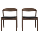 Dakota Mid-Century Modern Solid Wood Velvet Dining Chair (Set of 2) Cream