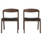 Dakota Mid-Century Modern Solid Wood Velvet Dining Chair (Set of 2) Cream