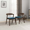 Dakota Mid-Century Modern Solid Wood Velvet Dining Chair (Set of 2) Cream