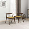 Dakota Mid-Century Modern Solid Wood Velvet Dining Chair (Set of 2) Cream