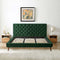 Dillon Velvet Platform Bed Queen / Teal
