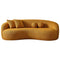 Blair Orange Curvy Boucle Sofa