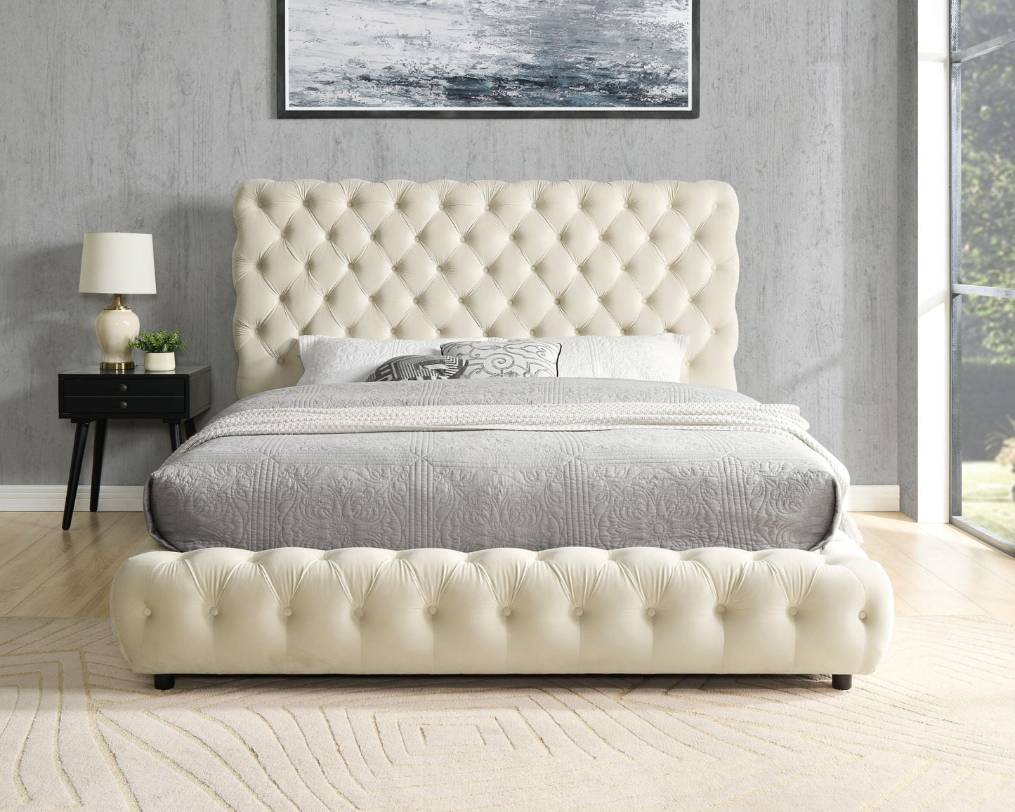 Dream Beige Queen Platform Bed