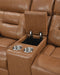 Dallas Camel Leather Reclining Living Room Set