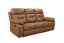 Dallas Camel Leather Reclining Living Room Set