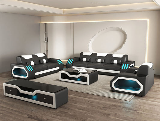 Black And White Sofa Set