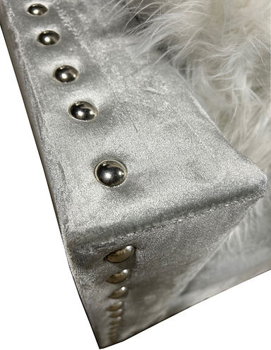 S315 Silver Velvet  Sofa And Loveseat