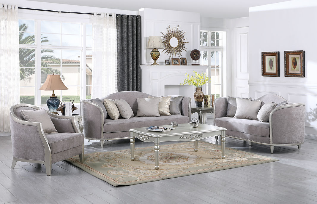 Grey Sofa And Loveseat Set