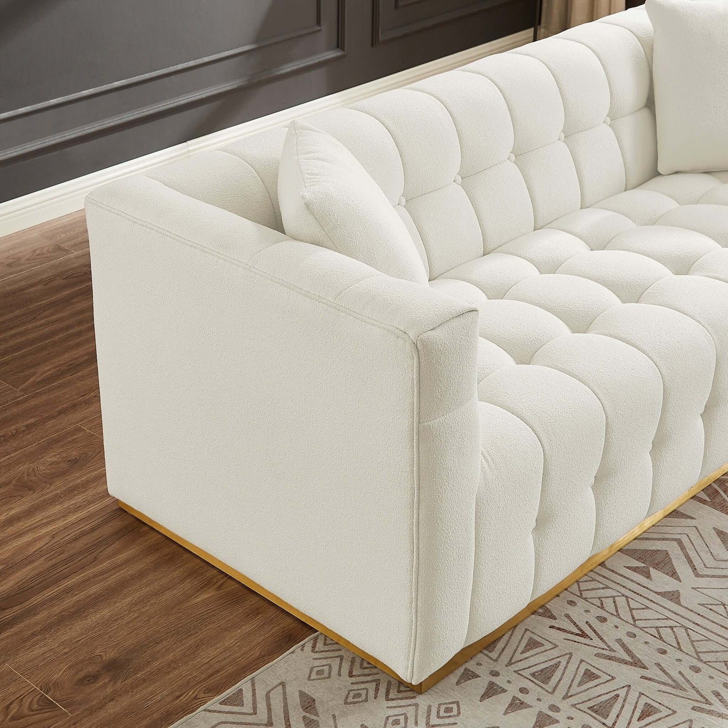 Jedda Beige Boucle Sofa