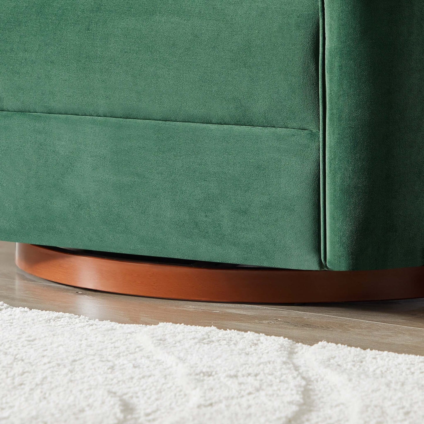 Elise Dark Green Velvet Swivel Chair