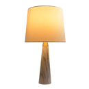 Enclave Hydro Black Table Lamp with On/Off Switch Faux Marble Base Fabric Shade