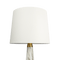 Enclave Hydro Black Table Lamp with On/Off Switch Faux Marble Base Fabric Shade