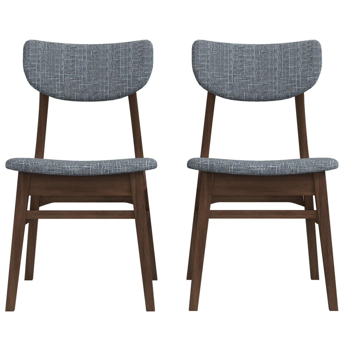 Eula Mid-Century Modern Dark Grey Dining Chair (Set of 2)