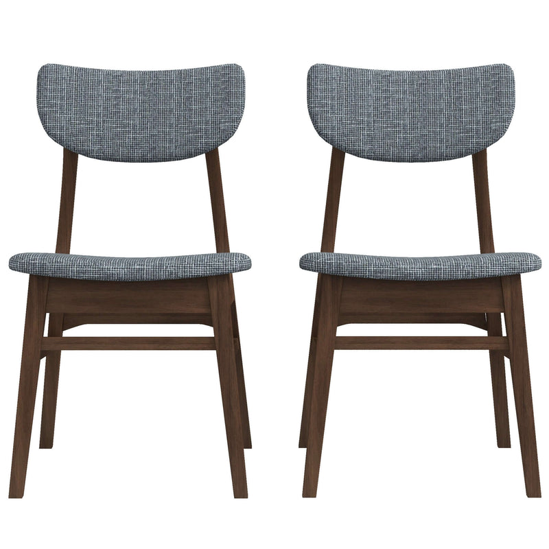 Eula Mid-Century Modern Dark Grey Dining Chair (Set of 2)
