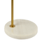 Haven Clear Glass Table Lamp, Gold Brush Metal and Marble Base, Button Control