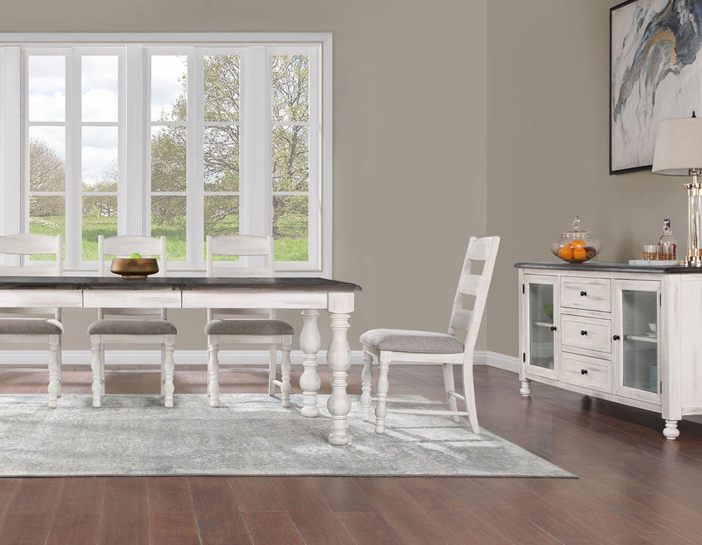 Heston 5-Piece 66-84-inch Dining Set(Table & 4 Side Chairs)