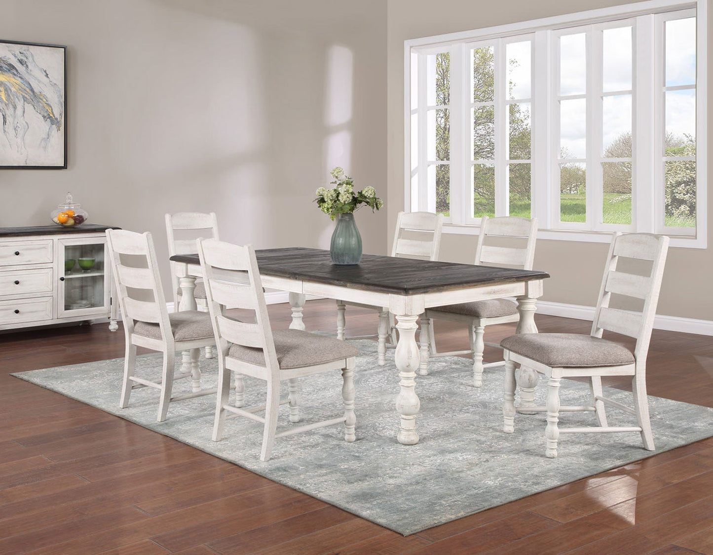 Heston 5-Piece 66-84-inch Dining Set(Table & 4 Side Chairs)