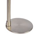 Horizon Brushed Nickel Table Lamp with On/Off Switch Curved Metal Base Linen Shade