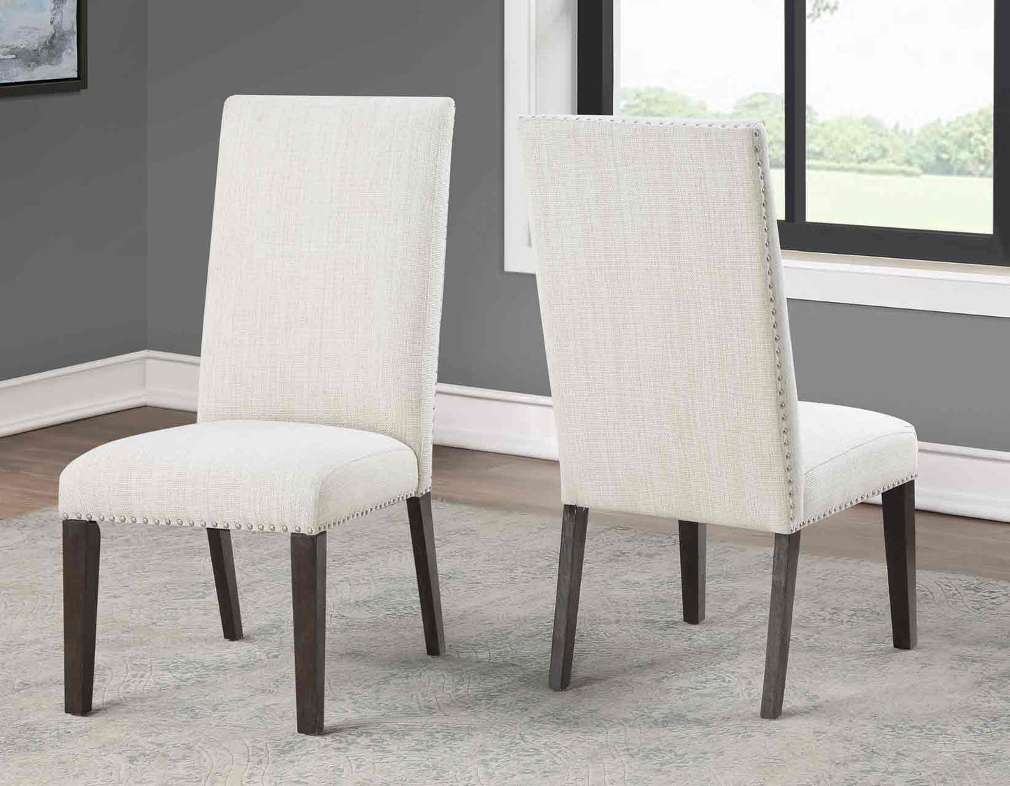 Hutchins 6-Piece Dining Set, Upholstered Chairs(Table, 4 Side Chairs & Bench)