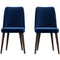 Katie Mid-Century Modern Velvet Dining Chair (Set of 2) Navy Blue