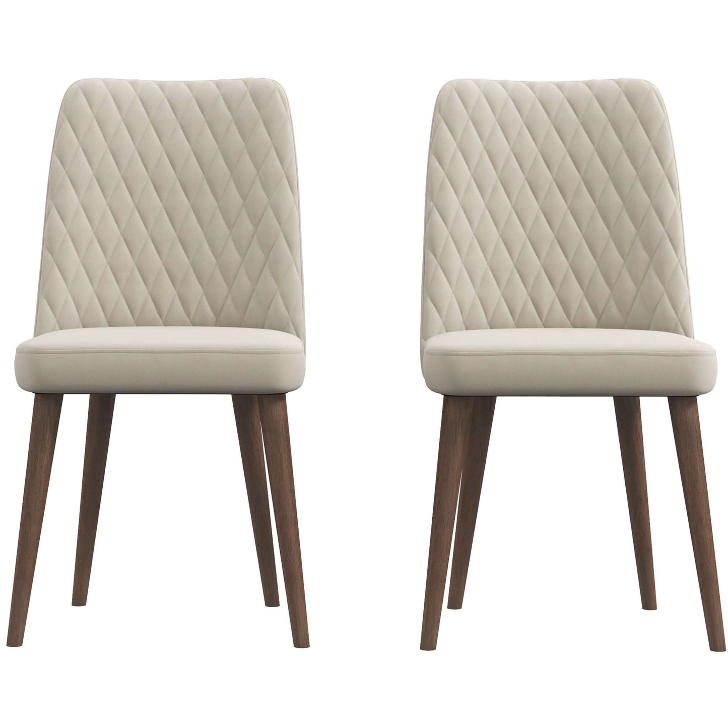Katie Mid-Century Modern Velvet Dining Chair (Set of 2) Navy Blue