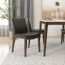 Laura Mid-Century Modern Solid Wood Dining Chair (Set of 2) Cream Linen