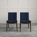 Laura Mid-Century Modern Solid Wood Dining Chair (Set of 2) Cream Linen