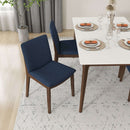 Laura Mid-Century Modern Solid Wood Dining Chair (Set of 2) Cream Linen
