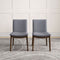 Laura Mid-Century Modern Solid Wood Dining Chair (Set of 2) Cream Linen