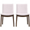 Laura Mid-Century Modern Solid Wood Dining Chair (Set of 2) Cream Linen