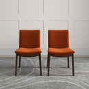 Laura Mid-Century Modern Solid Wood Dining Chair (Set of 2) Cream Linen