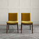 Laura Mid-Century Modern Solid Wood Dining Chair (Set of 2) Cream Linen