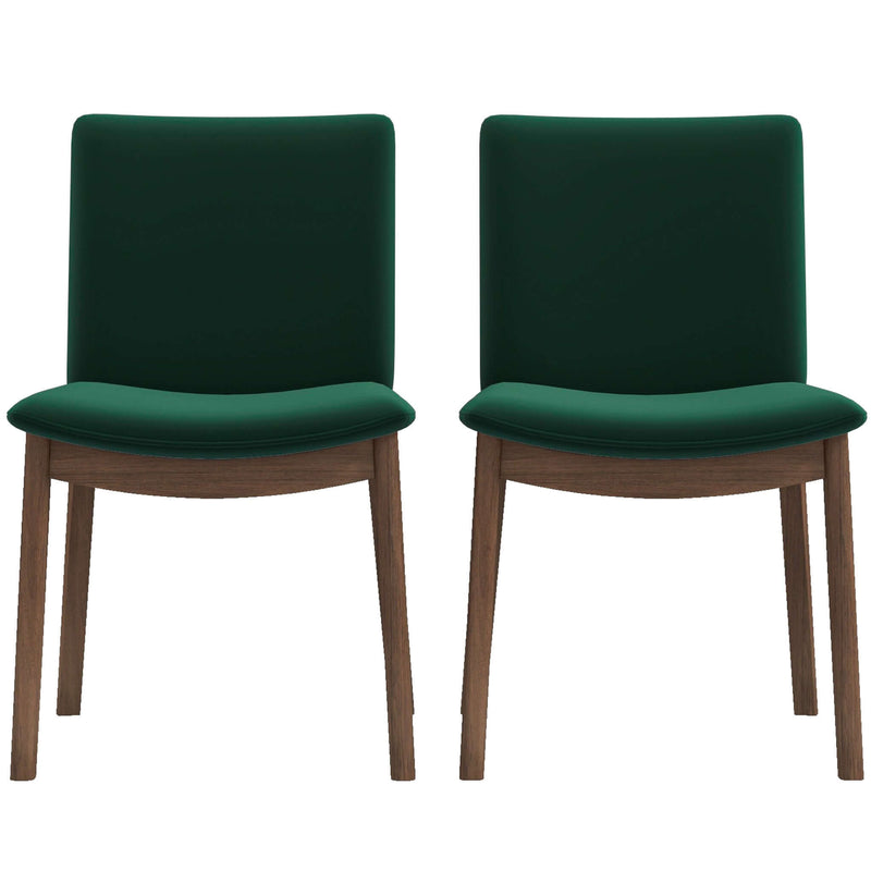 Laura Mid-Century Modern Solid Wood Dining Chair (Set of 2) Cream Linen