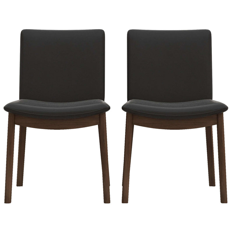 Laura Mid-Century Modern Solid Wood Dining Chair (Set of 2) Light Grey Linen
