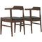 Leon Mid-Century Modern Grey Fabric Dining Chair (Set of 2)