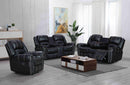 Lexington Black 3-Piece  Reclining Living Room Set