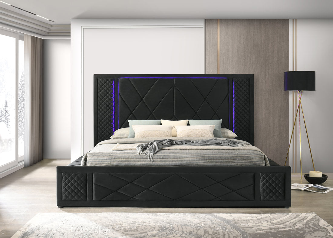 Lorenzo Black King Platform Bed