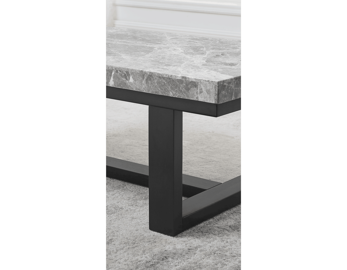 Lucca Gray Marble Sofa Table