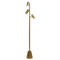 Lumina Brassed Gold Floor Lamp with Rotary Switch Triple Spots Metal Cone Base