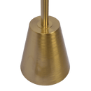 Lumina Brassed Gold Floor Lamp with Rotary Switch Triple Spots Metal Cone Base