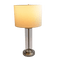 Luna Brushed Nickel Table Lamp with On/Off Switch Clear Glass Body  Metal Base