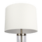 Luna Brushed Nickel Table Lamp with On/Off Switch Clear Glass Body  Metal Base
