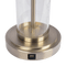 Luna Brushed Nickel Table Lamp with On/Off Switch Clear Glass Body  Metal Base
