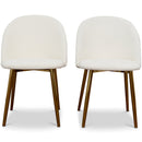 Marion Mid Century Modern Dining Chair (Set of 2) Cream Boucle